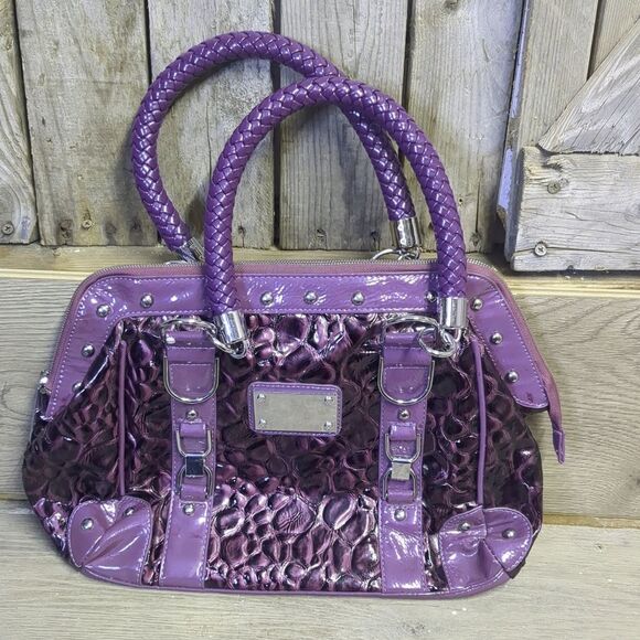 Stylish Purple Animal Print Interior Women's Hand Bag - Picture 1 of 13